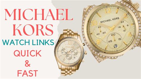 how to remove links from michael kors smartwatch|removing watch links without tool.